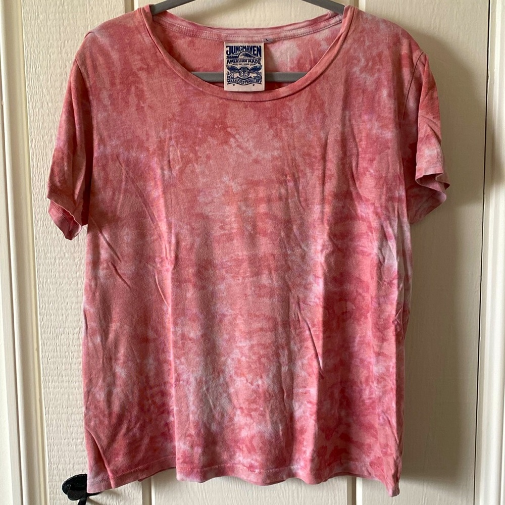 Jungmaven Pink Tie-Dye Short Sleeve Tee